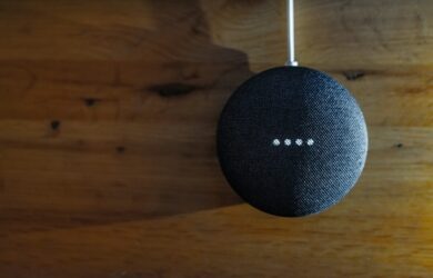 blue ball on a wooden surface